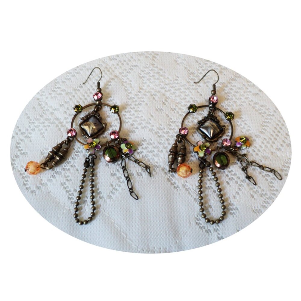 NEW Handcrafted Long Drop Beaded Dangle Earrings Women Fashion Jewelry Gifts